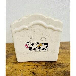 Vintage Ceramic VB Athena Cow Napkin Holder